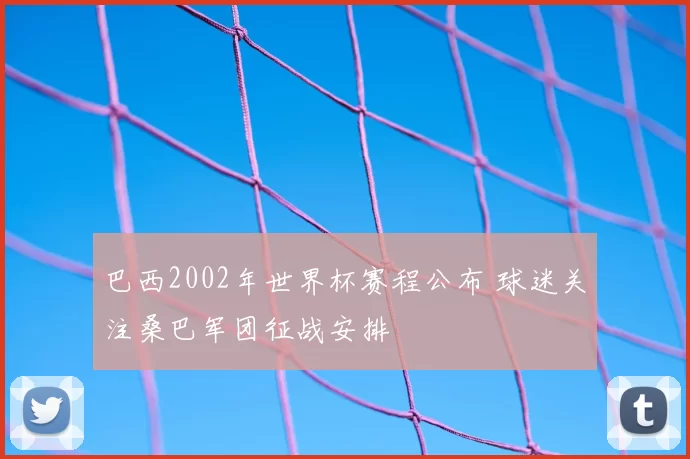 巴西2002年世界杯赛程公布 球迷关注桑巴军团征战安排