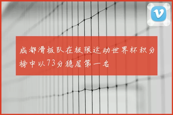 成都滑板队在极限运动世界杯积分榜中以73分稳居第一名
