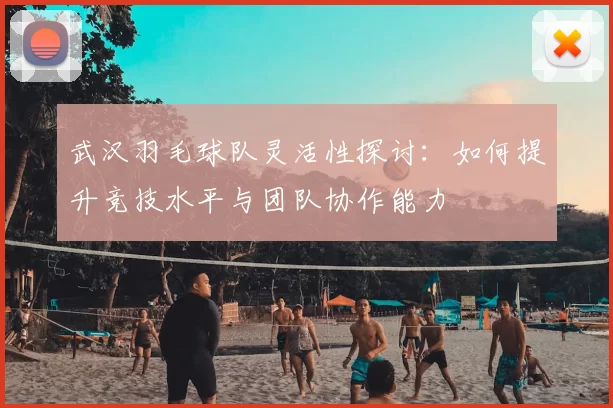 武汉羽毛球队灵活性探讨:如何提升竞技水平与团队协作能力